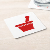 Mortar & Pestle Rechteckiger Pappuntersetzer (angewinkelt)