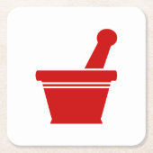 Mortar & Pestle Rechteckiger Pappuntersetzer (Vorderseite)