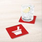 Mortar & Pestle Rechteckiger Pappuntersetzer (Vor Ort)