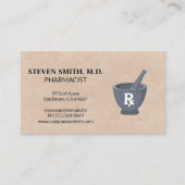 Mortar und Pestle | Apotheker | Rx Symbol Visitenkarte (Vorderseite)