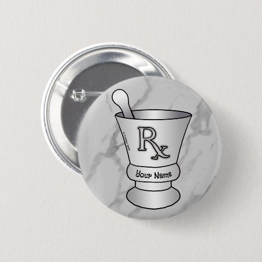 Mortar und Pestle Button (Vorne & Hinten)