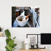 Mortar und Pestle im Labrador Poster (Heimbüro)