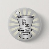 Mortar und Pestle individuelle Name Button (Vorderseite)