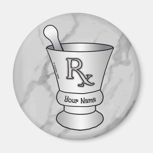 Mortar und Pestle Magnet (Vorne)