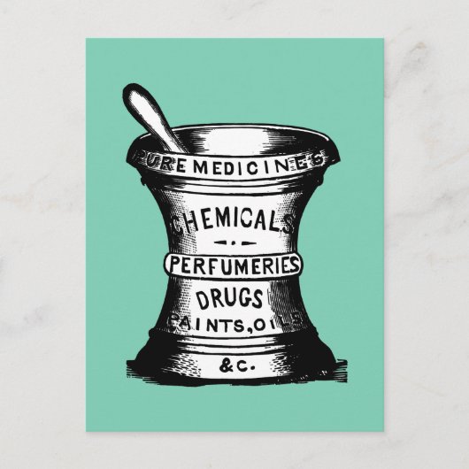 Mortar und Pestle Postkarte (Vorderseite)