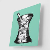 Mortar und Pestle Quadratische Wanduhr (Winkel)