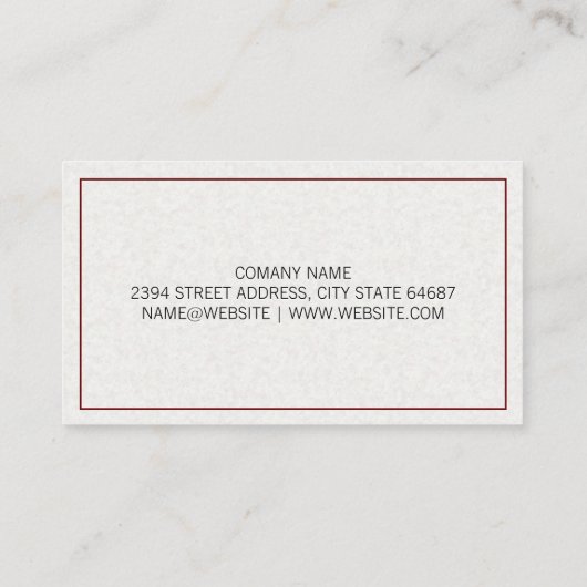 Mortar und Pestle | Rx-Verlass-Symbol Visitenkarte (Rückseite)