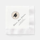 Mortarboard Anpassbarer Abschluss Serviette (Vorderseite)