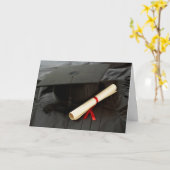 Mortarboard, Diplom, Gourmet-Abschluss-Karte Karte (Gelbe Blume)