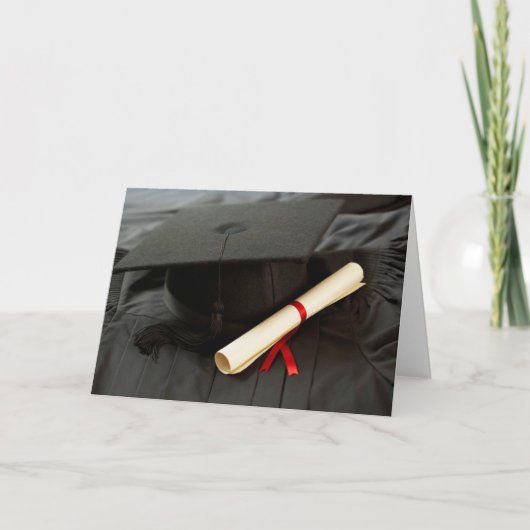 Mortarboard, Diplom, Gourmet-Abschluss-Karte Karte (Vorderseite)