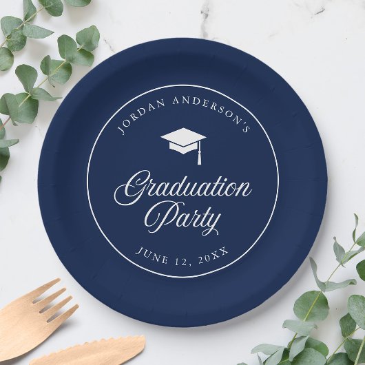 Mortarboard Script Editable Color Graduation Party Pappteller