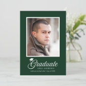 Mortarboard Script Editable Colors Foto Graduate (Stehend Vorderseite)