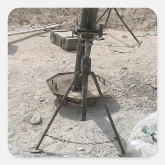 Mortarhren Quadratischer Aufkleber (Vorderseite)