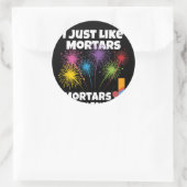 Mortars meine Lieblings-Mortar-Feuerwerk Runder Aufkleber (Tasche)