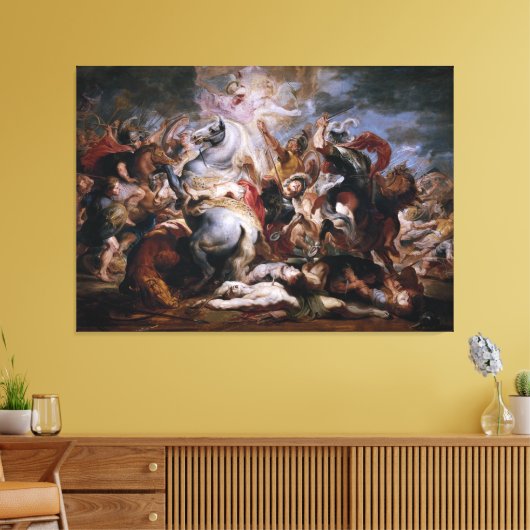 Morte di Decio Mure (Bozzetto) von Peter Paul Rube Leinwanddruck (Insitu (Wohnzimmer))