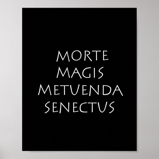 Morte magis metuenda senectus poster (Vorne)