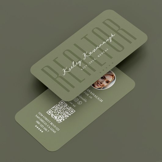 Mortgage Broker Sage Realtor Foto Modernes Visitenkarte