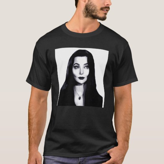 Morticia Addams Dark Portrait Classic T - Shirt (Vorderseite)