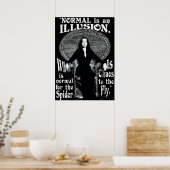 Morticia AddamsNormal ist eine Illusion Poster (Küche)