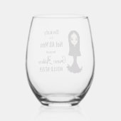 Morticia nicht alle Männer Weinglas Weinglas Ohne Stiel (Rückseite)