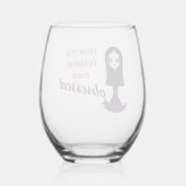 Morticia Obsessegiertes Weinglas Weinglas Ohne Stiel (Rückseite)