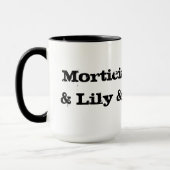 Morticia u. Gómez u. Lilie u. Hermann Tasse (Links)
