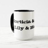 Morticia u. Gómez u. Lilie u. Hermann Tasse (Vorderseite Links)