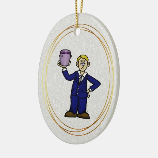 Mortician Holding Urn Weihnachtsschmuck (Links)