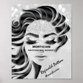 Mortician Studio Eyelash Silver Gray Danke Poster (Vorne)