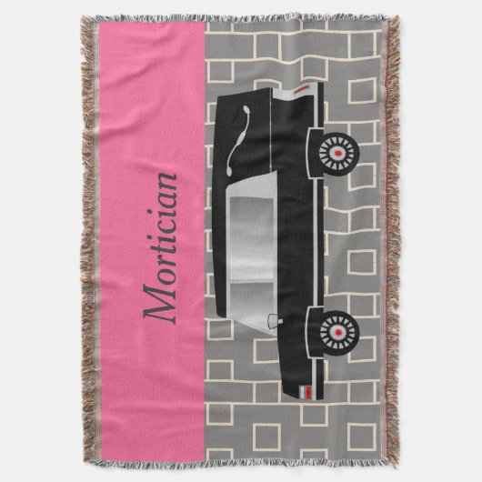 Mortician Woven Blanket Pink Decke (Vorderseite Vertikal)
