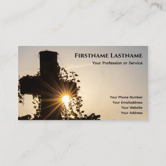 Mortuary des heiligen Kreuzeleganten Koryphäen Visitenkarte (Rückseite)