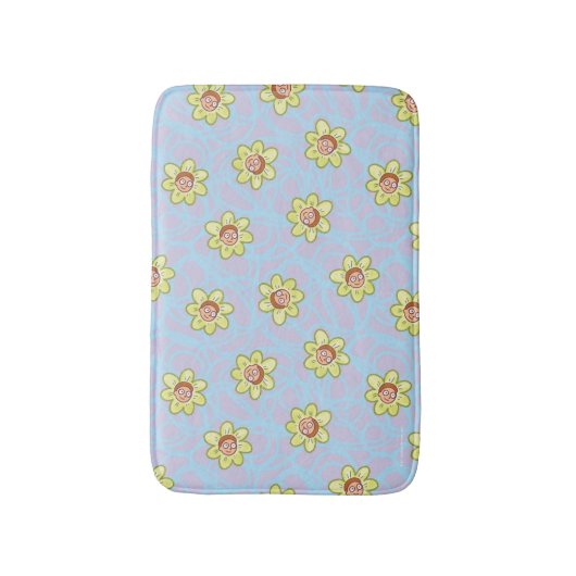 Morty Blume Pattern Badematte (Vorderseite Vertikal)