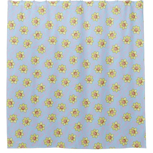 Morty Blume Pattern Duschvorhang (Vorderseite)