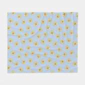 Morty Blume Pattern Fleecedecke (Vorderseite (Horizontal))