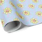 Morty Blume Pattern Geschenkpapier (Rolleneckpunkt)