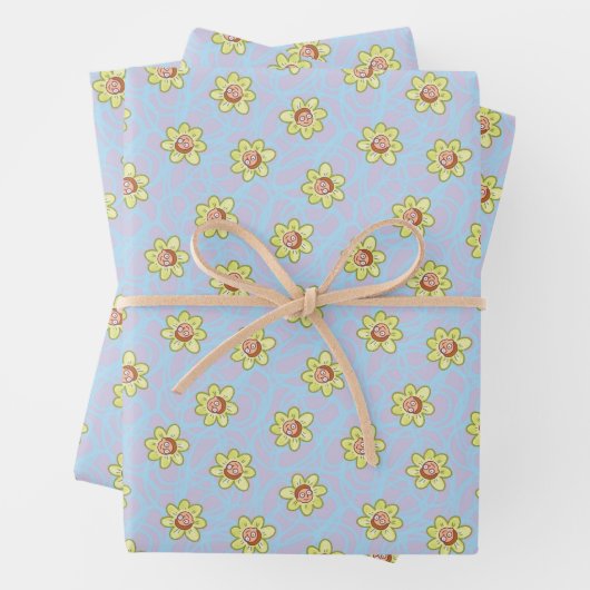 Morty Blume Pattern Geschenkpapier Set (Beispiel)