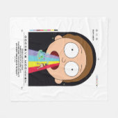Morty Goodbye Moonmen Zitat Graphic Fleecedecke (Vorderseite (Horizontal))