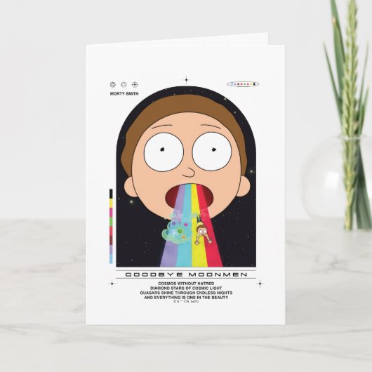 Morty Goodbye Moonmen Zitat Graphic Karte (Vorderseite)