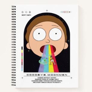 Morty Goodbye Moonmen Zitat Graphic Notizblock