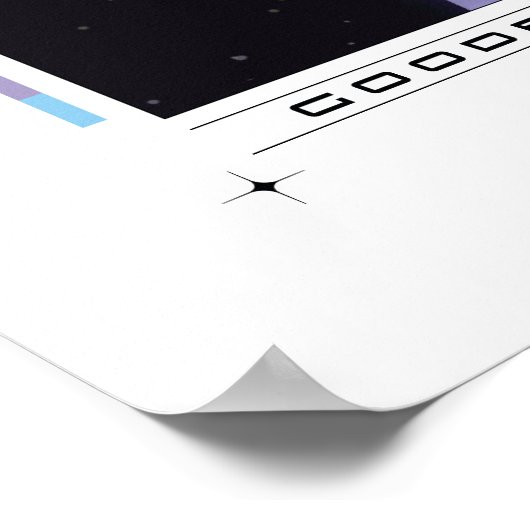 Morty Goodbye Moonmen Zitat Graphic Poster (Ecke)