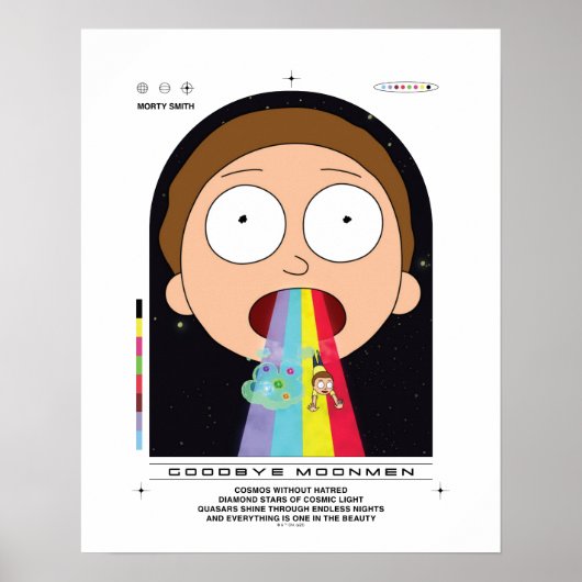 Morty Goodbye Moonmen Zitat Graphic Poster (Vorne)