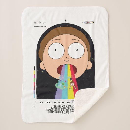 Morty Goodbye Moonmen Zitat Graphic Sherpadecke (Vorderseite)