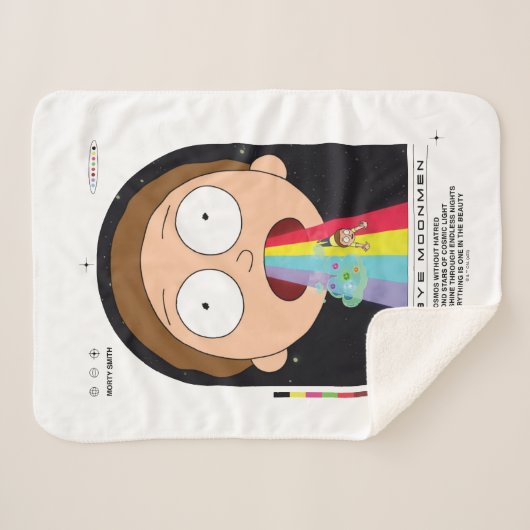 Morty Goodbye Moonmen Zitat Graphic Sherpadecke (Vorderseite (Horizontal))