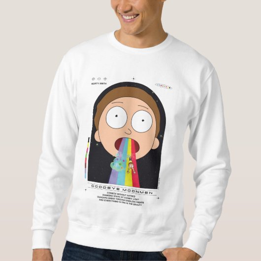 Morty Goodbye Moonmen Zitat Graphic Sweatshirt (Vorderseite)