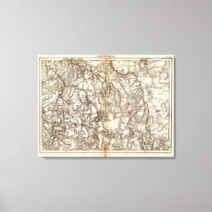 Morvan Atlas-Karte Leinwanddruck