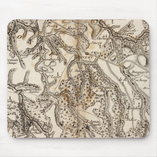 Morvan Atlas Karte Mousepad (Vorne)
