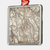 Morvan Atlas Karte Silbernes Ornament (Links)