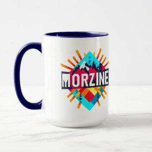 Morzine Alpen Zweifarbiges Kaffeetasse