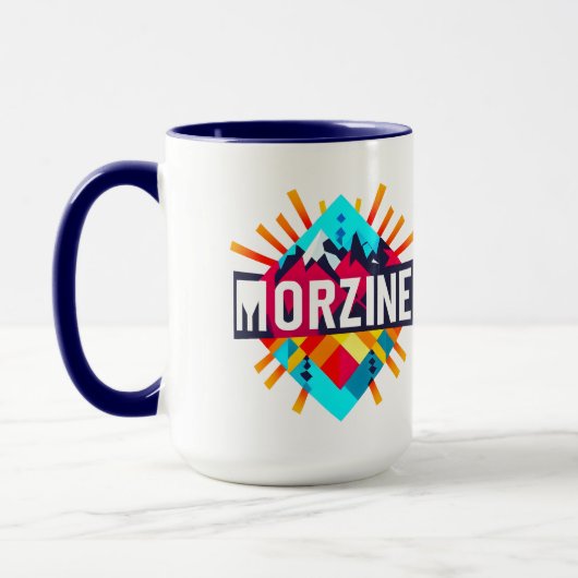 Morzine Alpen Zweifarbiges Kaffeetasse (Links)