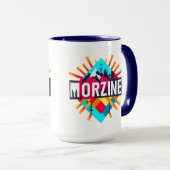 Morzine Alpen Zweifarbiges Kaffeetasse (VorderseiteRechts)